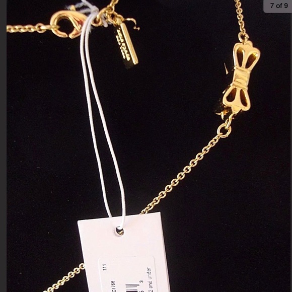 Kate Spade♠️12-K Gold Plated Bow Long Necklace-NWT - Picture 6 of 8